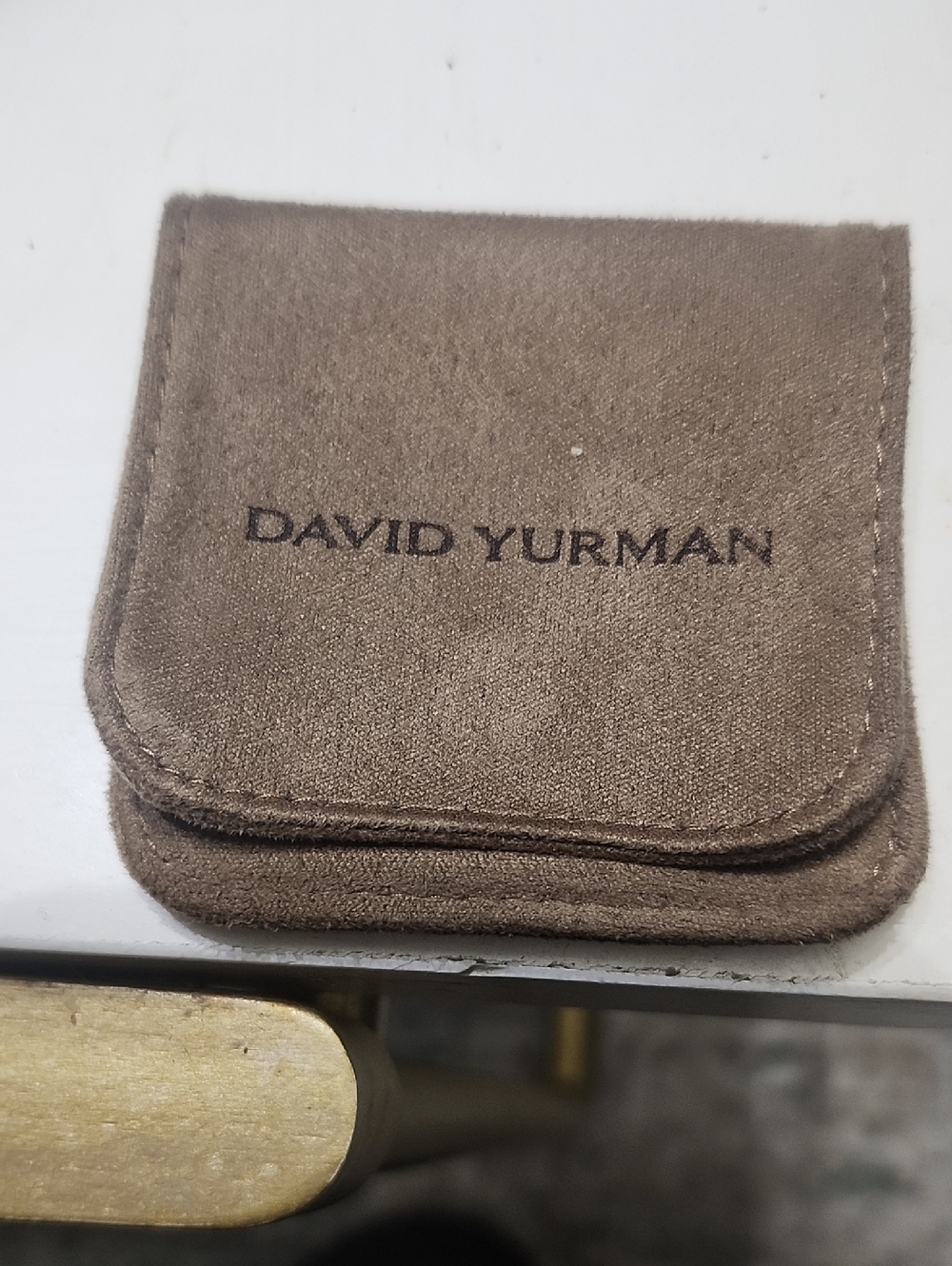 David Yurman Brown Suede Jewelry Case